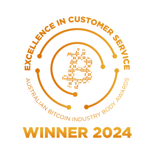 Excellence in Customer Service Award 2024 by Australian Bitcoin Industry Body