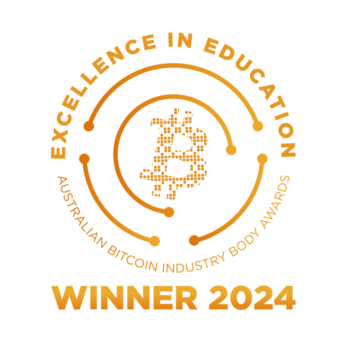 Excellence in Education Award 2024 by Australian Bitcoin Industry Body